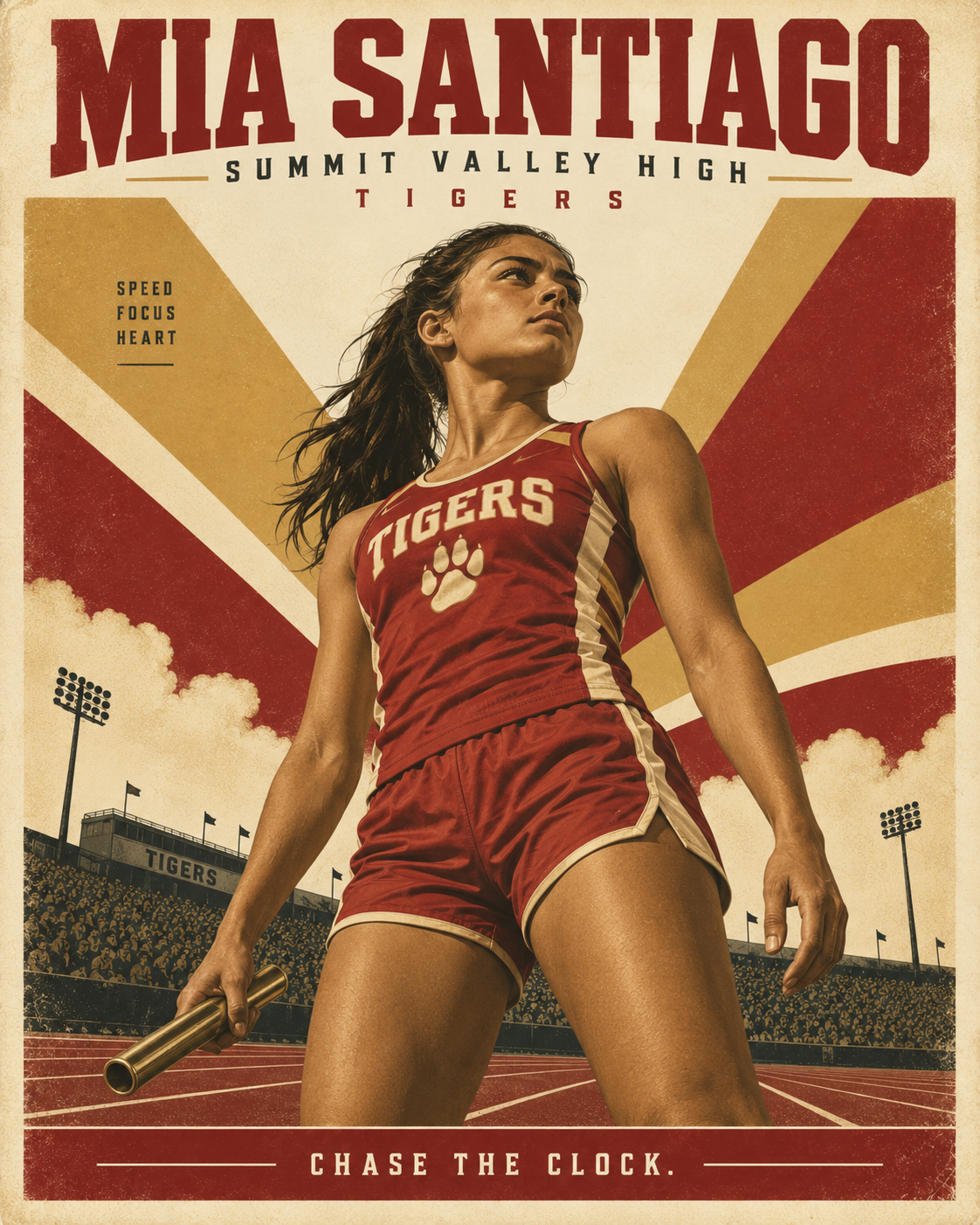 The Grandstand style applied to Mia Santiago in track