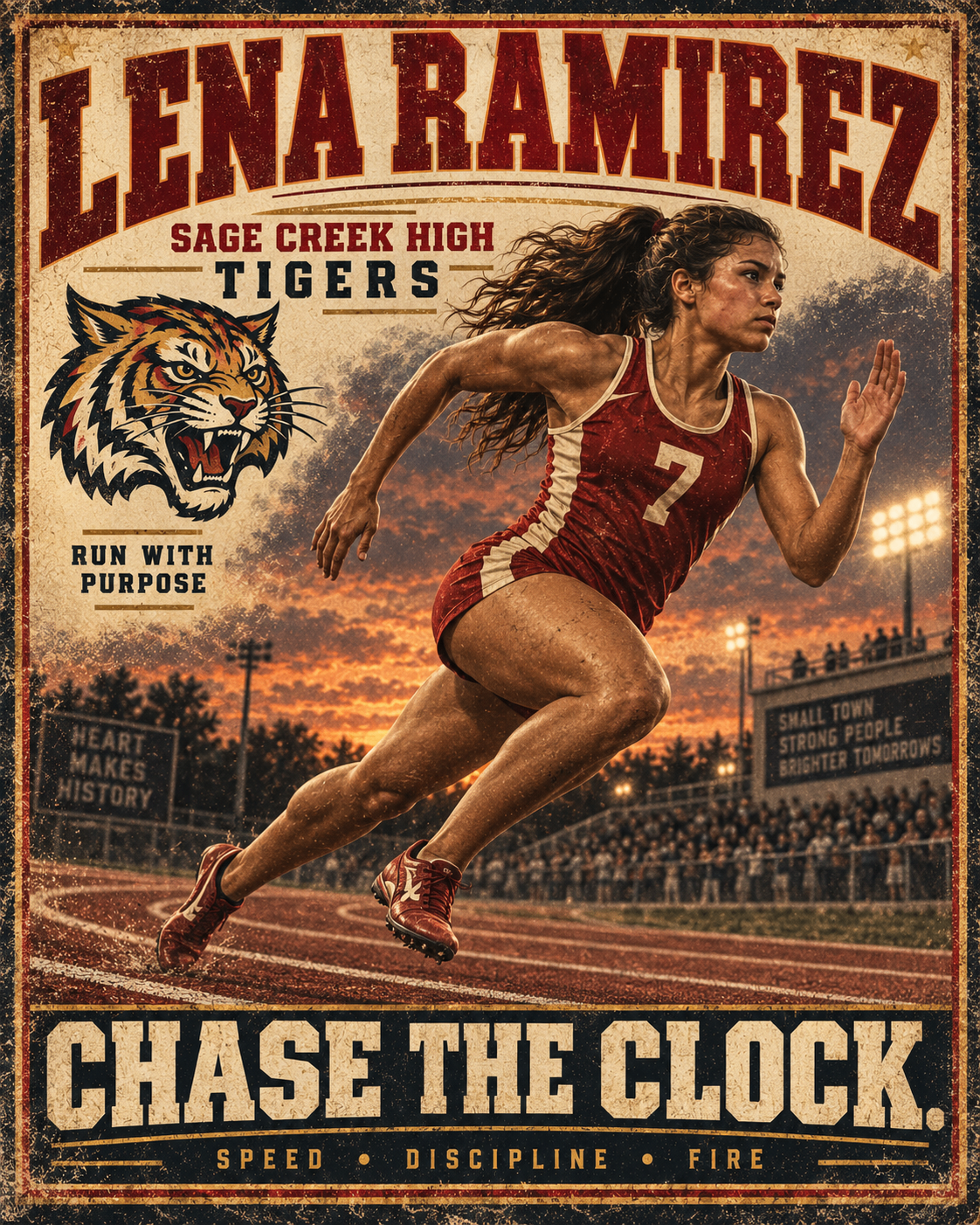 The Rally style applied to Lena Ramirez in track