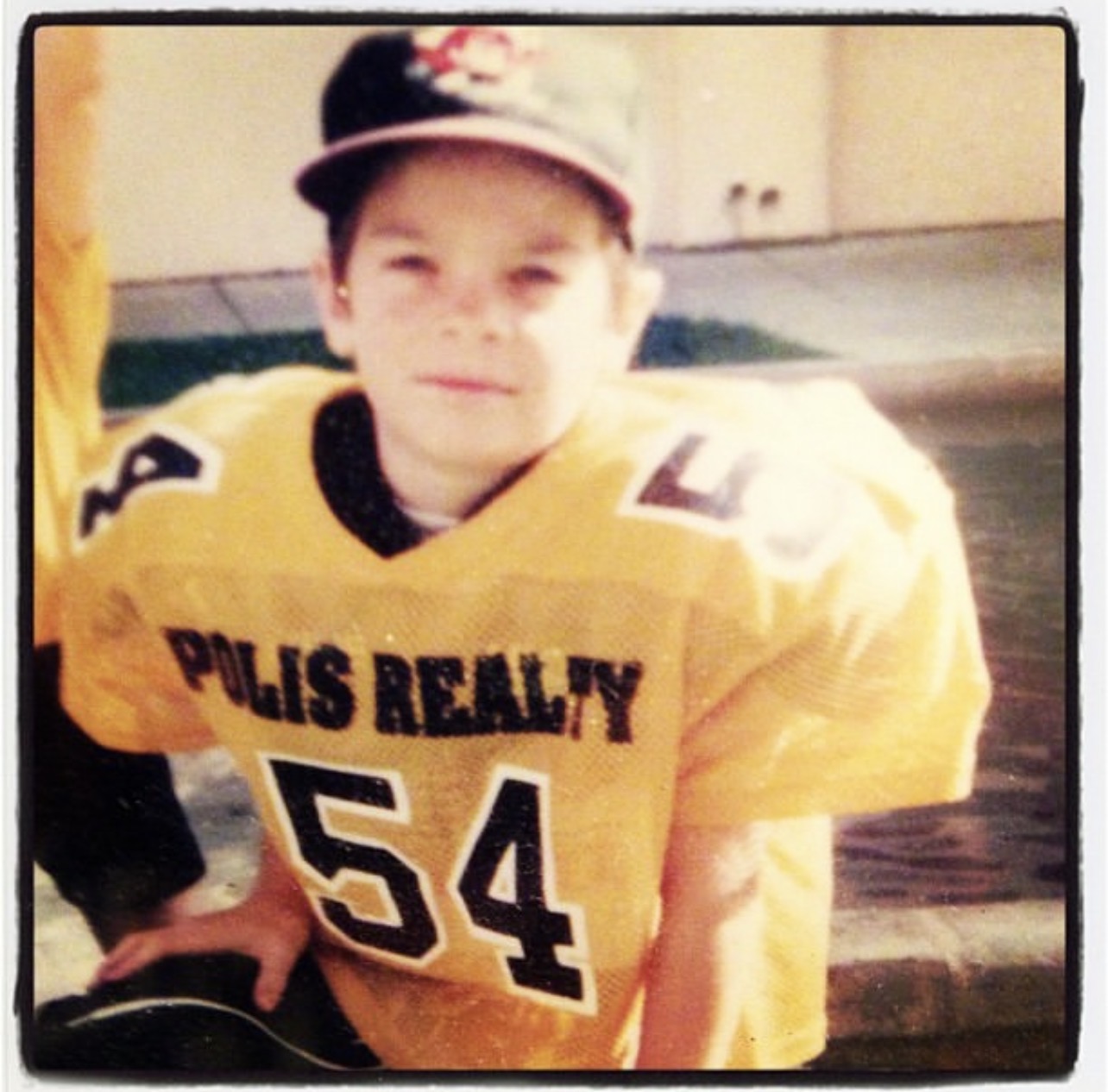 Original photo of a young Raptors football player