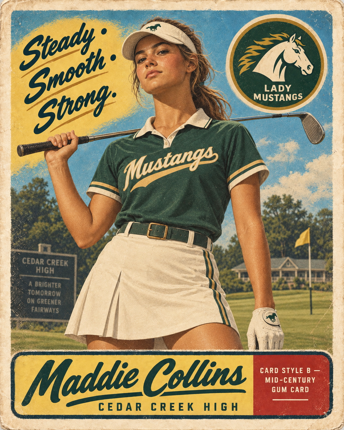 The Keepsake Card style applied to Maddie Collins in golf